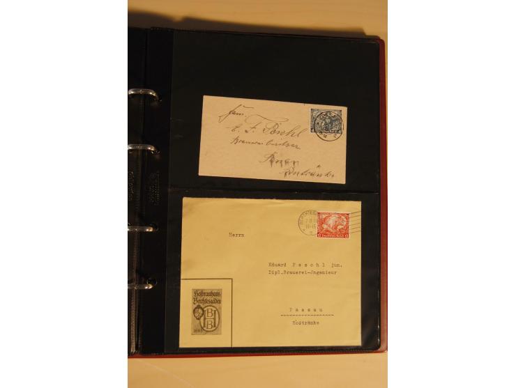 1933, äußerst umfangreiche Briefsammlung Wagner 3-40 Pfg. mit vielen interessanten Frankaturen, dabei über 30 Satzbriefe, vie