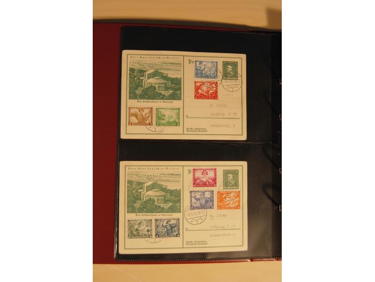 1933, äußerst umfangreiche Briefsammlung Wagner 3-40 Pfg. mit vielen interessanten Frankaturen, dabei über 30 Satzbriefe, vie