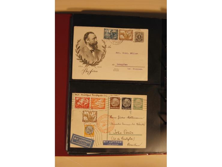 1933, äußerst umfangreiche Briefsammlung Wagner 3-40 Pfg. mit vielen interessanten Frankaturen, dabei über 30 Satzbriefe, vie