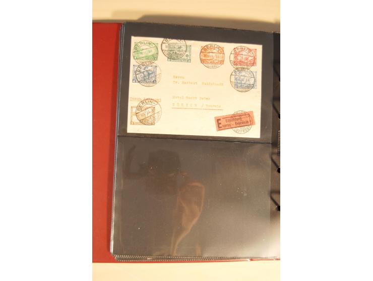 1933, äußerst umfangreiche Briefsammlung Wagner 3-40 Pfg. mit vielen interessanten Frankaturen, dabei über 30 Satzbriefe, vie