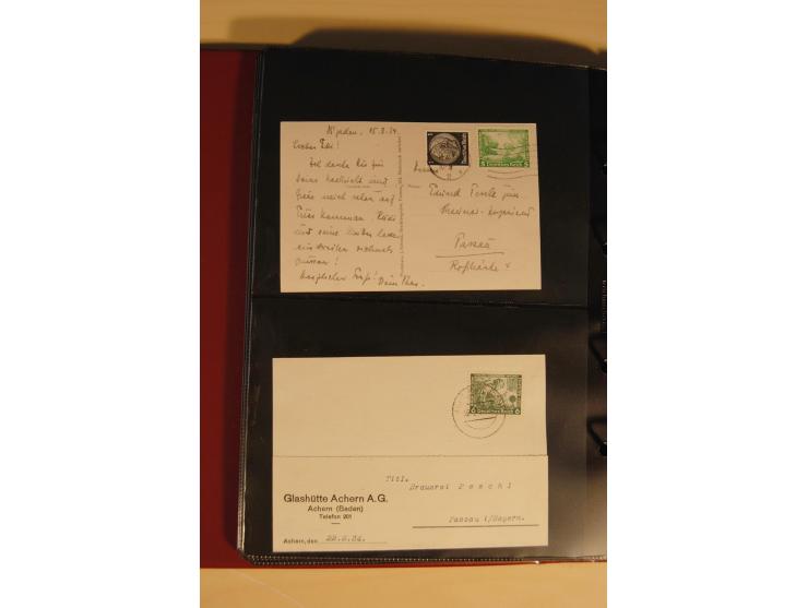 1933, äußerst umfangreiche Briefsammlung Wagner 3-40 Pfg. mit vielen interessanten Frankaturen, dabei über 30 Satzbriefe, vie