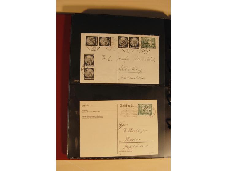 1933, äußerst umfangreiche Briefsammlung Wagner 3-40 Pfg. mit vielen interessanten Frankaturen, dabei über 30 Satzbriefe, vie