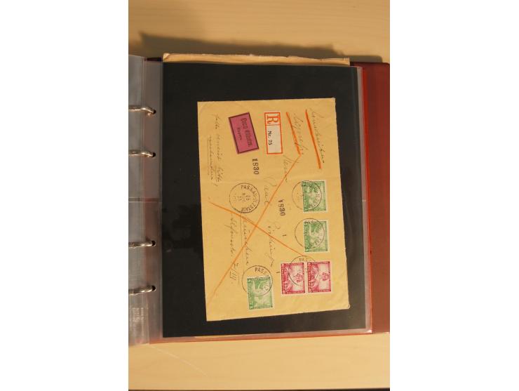 1933, äußerst umfangreiche Briefsammlung Wagner 3-40 Pfg. mit vielen interessanten Frankaturen, dabei über 30 Satzbriefe, vie