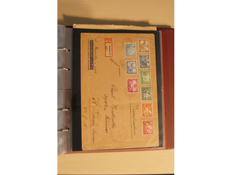 1933, äußerst umfangreiche Briefsammlung Wagner 3-40 Pfg. mit vielen interessanten Frankaturen, dabei über 30 Satzbriefe, vie