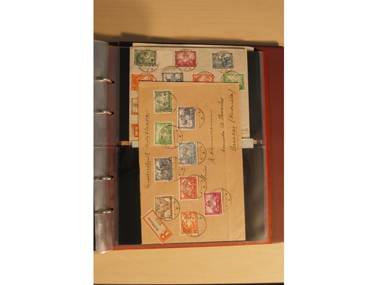 1933, äußerst umfangreiche Briefsammlung Wagner 3-40 Pfg. mit vielen interessanten Frankaturen, dabei über 30 Satzbriefe, vie