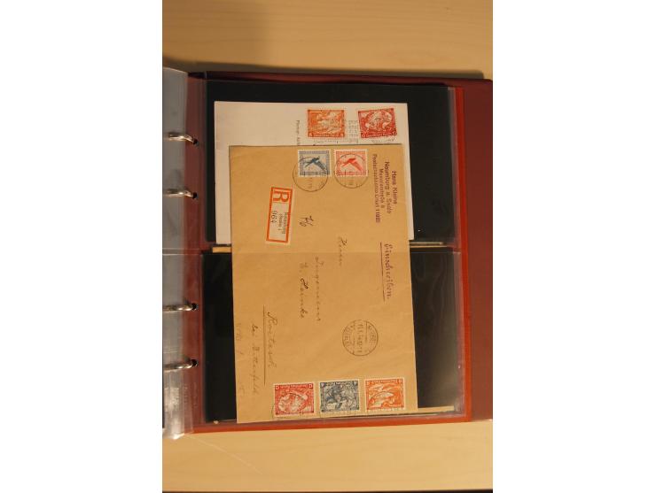 1933, äußerst umfangreiche Briefsammlung Wagner 3-40 Pfg. mit vielen interessanten Frankaturen, dabei über 30 Satzbriefe, vie