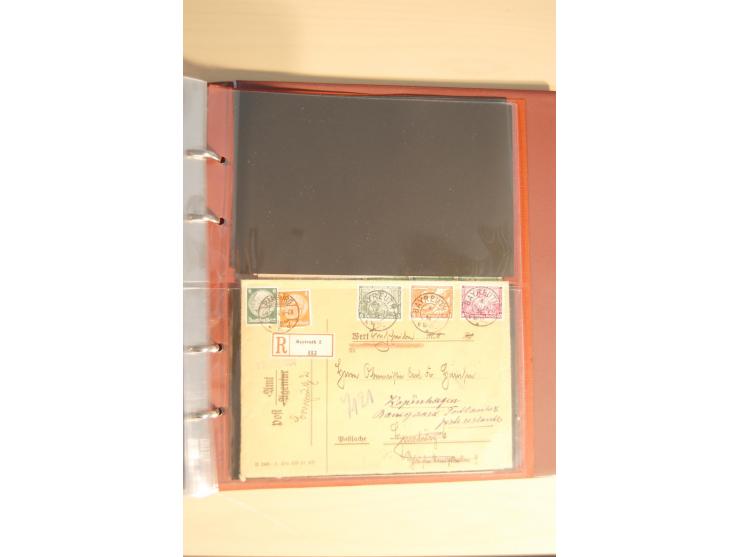 1933, äußerst umfangreiche Briefsammlung Wagner 3-40 Pfg. mit vielen interessanten Frankaturen, dabei über 30 Satzbriefe, vie
