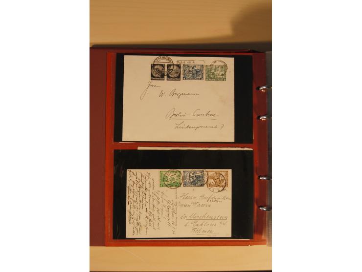 1933, äußerst umfangreiche Briefsammlung Wagner 3-40 Pfg. mit vielen interessanten Frankaturen, dabei über 30 Satzbriefe, vie