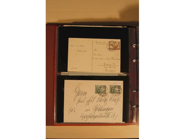 1933, äußerst umfangreiche Briefsammlung Wagner 3-40 Pfg. mit vielen interessanten Frankaturen, dabei über 30 Satzbriefe, vie