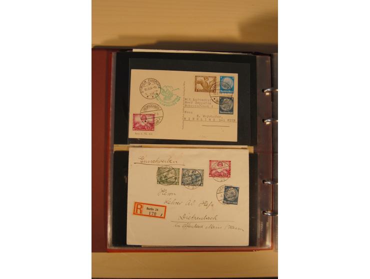 1933, äußerst umfangreiche Briefsammlung Wagner 3-40 Pfg. mit vielen interessanten Frankaturen, dabei über 30 Satzbriefe, vie