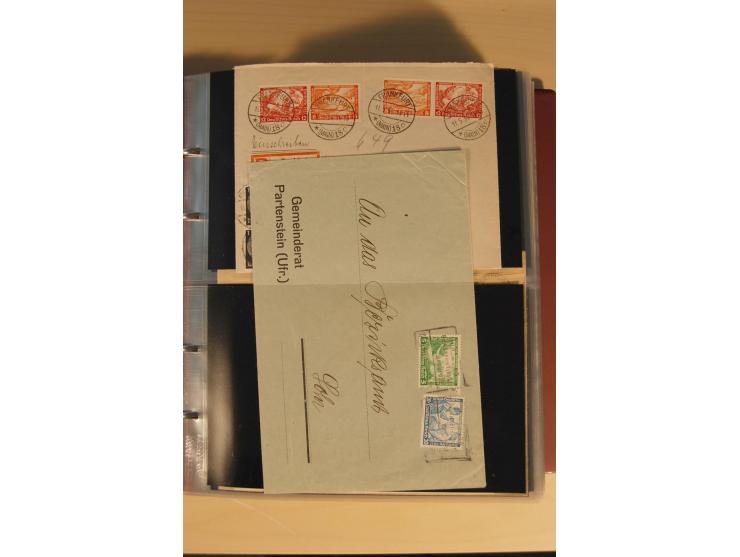 1933, äußerst umfangreiche Briefsammlung Wagner 3-40 Pfg. mit vielen interessanten Frankaturen, dabei über 30 Satzbriefe, vie