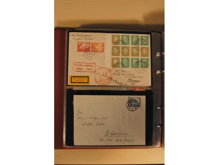 1933, äußerst umfangreiche Briefsammlung Wagner 3-40 Pfg. mit vielen interessanten Frankaturen, dabei über 30 Satzbriefe, vie