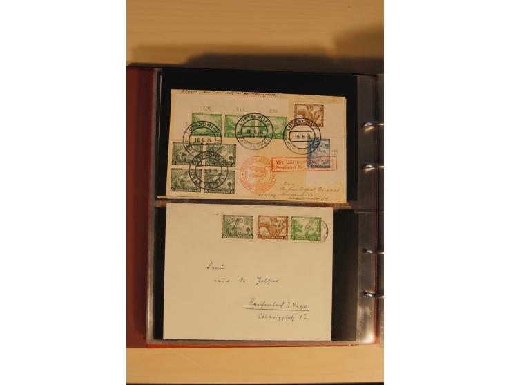 1933, äußerst umfangreiche Briefsammlung Wagner 3-40 Pfg. mit vielen interessanten Frankaturen, dabei über 30 Satzbriefe, vie