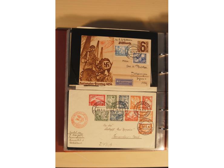 1933, äußerst umfangreiche Briefsammlung Wagner 3-40 Pfg. mit vielen interessanten Frankaturen, dabei über 30 Satzbriefe, vie