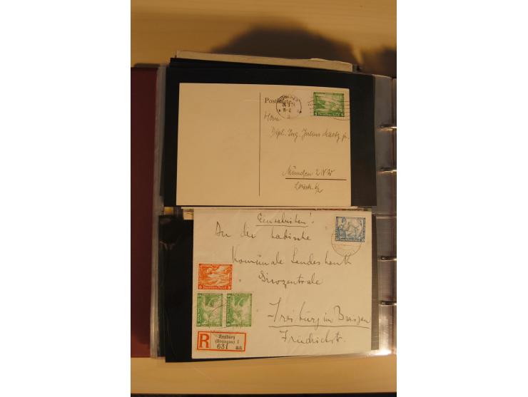 1933, äußerst umfangreiche Briefsammlung Wagner 3-40 Pfg. mit vielen interessanten Frankaturen, dabei über 30 Satzbriefe, vie