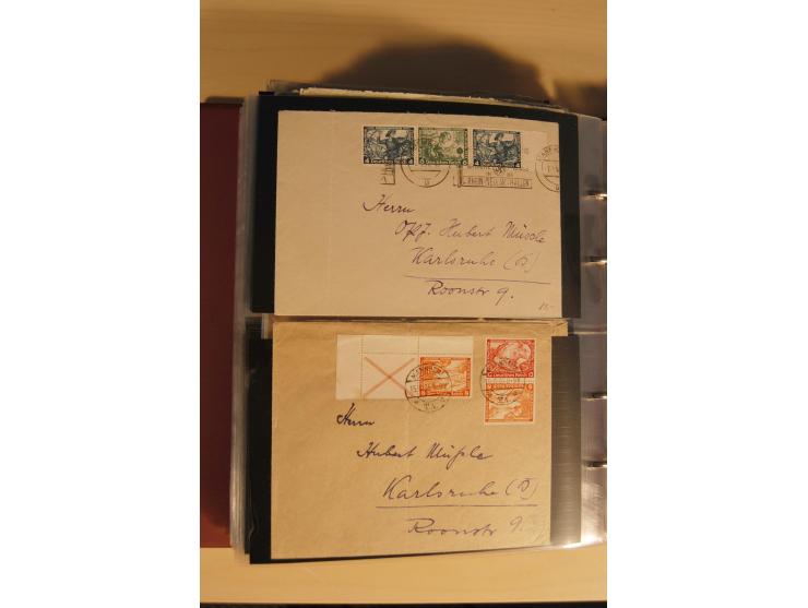 1933, äußerst umfangreiche Briefsammlung Wagner 3-40 Pfg. mit vielen interessanten Frankaturen, dabei über 30 Satzbriefe, vie