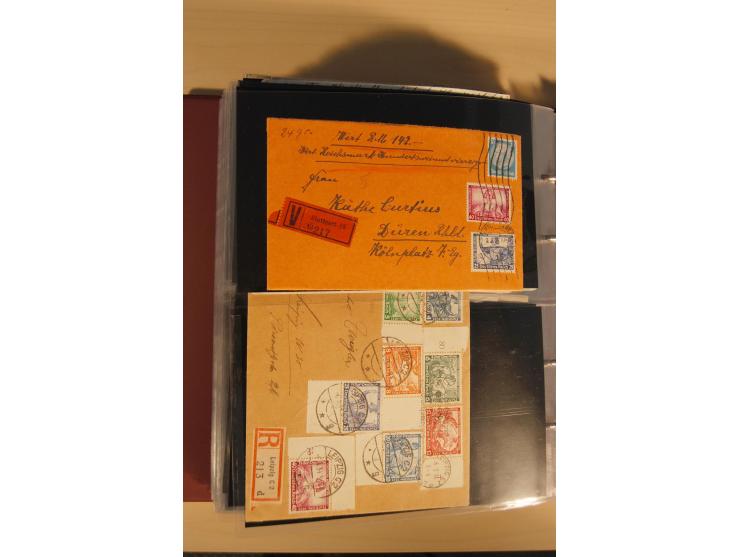 1933, äußerst umfangreiche Briefsammlung Wagner 3-40 Pfg. mit vielen interessanten Frankaturen, dabei über 30 Satzbriefe, vie