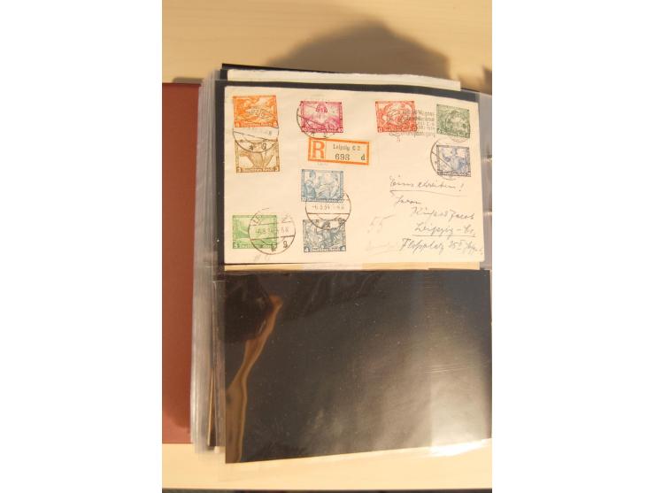 1933, äußerst umfangreiche Briefsammlung Wagner 3-40 Pfg. mit vielen interessanten Frankaturen, dabei über 30 Satzbriefe, vie