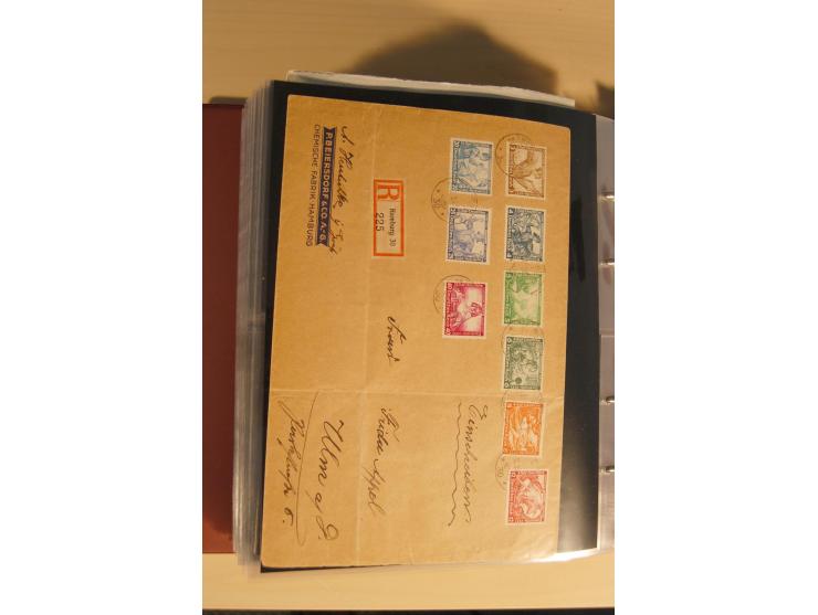 1933, äußerst umfangreiche Briefsammlung Wagner 3-40 Pfg. mit vielen interessanten Frankaturen, dabei über 30 Satzbriefe, vie