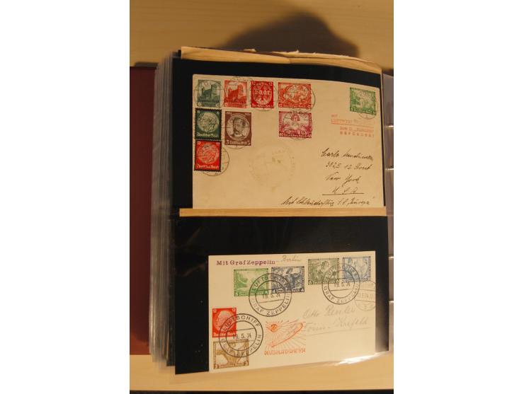 1933, äußerst umfangreiche Briefsammlung Wagner 3-40 Pfg. mit vielen interessanten Frankaturen, dabei über 30 Satzbriefe, vie