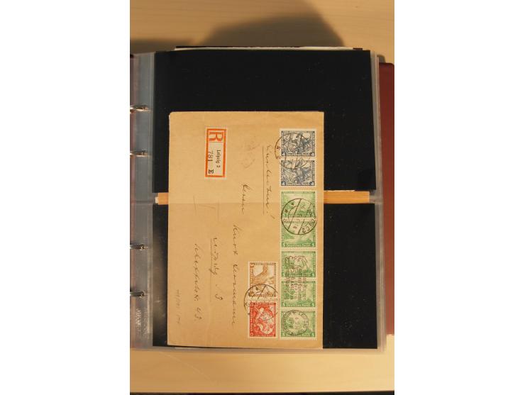 1933, äußerst umfangreiche Briefsammlung Wagner 3-40 Pfg. mit vielen interessanten Frankaturen, dabei über 30 Satzbriefe, vie