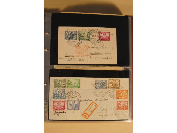 1933, äußerst umfangreiche Briefsammlung Wagner 3-40 Pfg. mit vielen interessanten Frankaturen, dabei über 30 Satzbriefe, vie