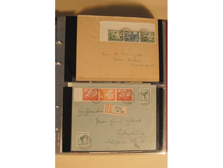 1933, äußerst umfangreiche Briefsammlung Wagner 3-40 Pfg. mit vielen interessanten Frankaturen, dabei über 30 Satzbriefe, vie