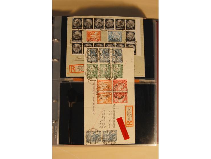 1933, äußerst umfangreiche Briefsammlung Wagner 3-40 Pfg. mit vielen interessanten Frankaturen, dabei über 30 Satzbriefe, vie
