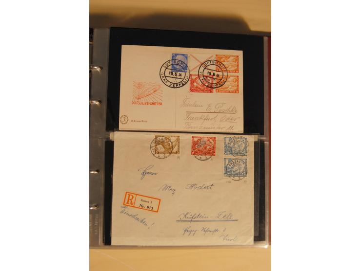 1933, äußerst umfangreiche Briefsammlung Wagner 3-40 Pfg. mit vielen interessanten Frankaturen, dabei über 30 Satzbriefe, vie