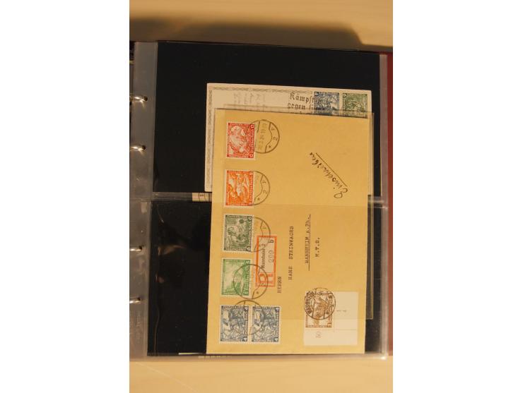 1933, äußerst umfangreiche Briefsammlung Wagner 3-40 Pfg. mit vielen interessanten Frankaturen, dabei über 30 Satzbriefe, vie
