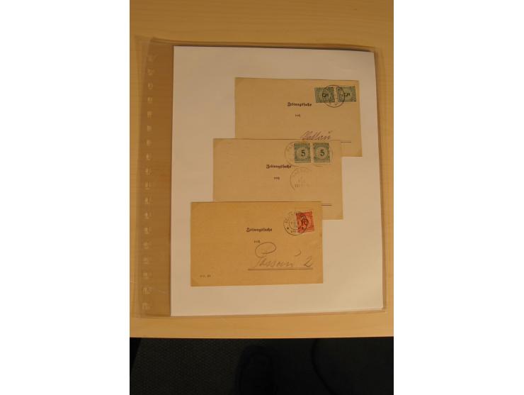 ZEITUNGSSACHEN: 1899/1925, 270 fast ausschließlich frankierte Belege, viele verschiedene Frankaturen, dabei Einzel- und Mehrf
