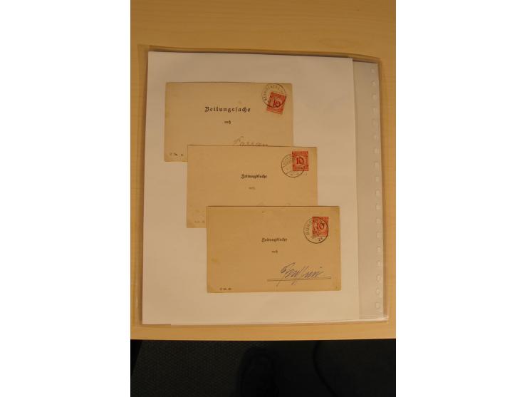 ZEITUNGSSACHEN: 1899/1925, 270 fast ausschließlich frankierte Belege, viele verschiedene Frankaturen, dabei Einzel- und Mehrf