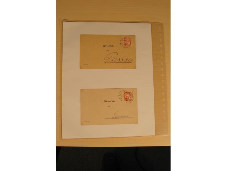 ZEITUNGSSACHEN: 1899/1925, 270 fast ausschließlich frankierte Belege, viele verschiedene Frankaturen, dabei Einzel- und Mehrf