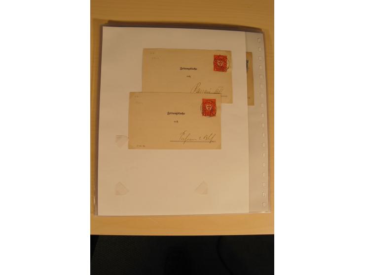 ZEITUNGSSACHEN: 1899/1925, 270 fast ausschließlich frankierte Belege, viele verschiedene Frankaturen, dabei Einzel- und Mehrf