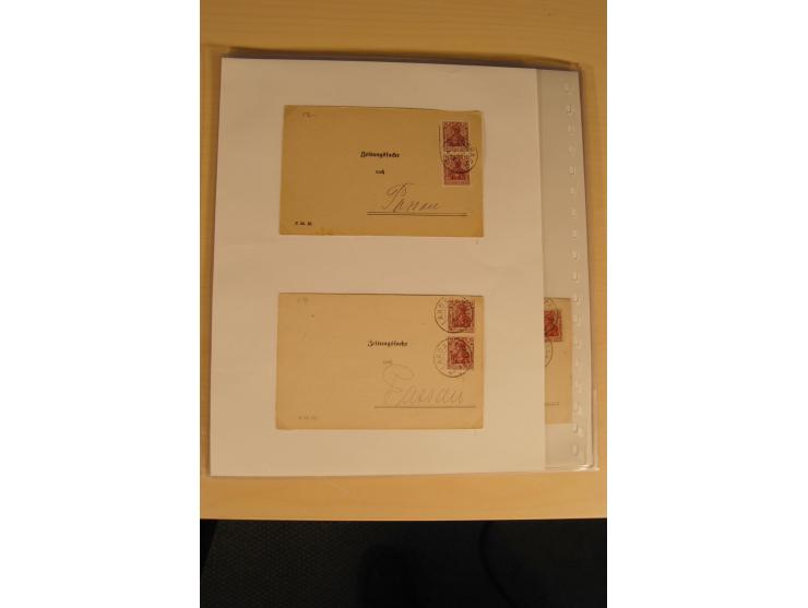 ZEITUNGSSACHEN: 1899/1925, 270 fast ausschließlich frankierte Belege, viele verschiedene Frankaturen, dabei Einzel- und Mehrf