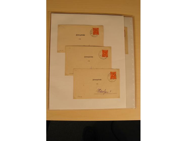 ZEITUNGSSACHEN: 1899/1925, 270 fast ausschließlich frankierte Belege, viele verschiedene Frankaturen, dabei Einzel- und Mehrf