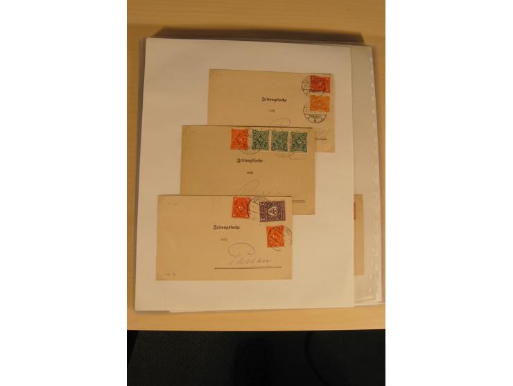 ZEITUNGSSACHEN: 1899/1925, 270 fast ausschließlich frankierte Belege, viele verschiedene Frankaturen, dabei Einzel- und Mehrf
