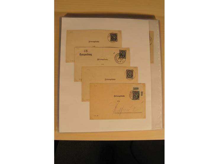 ZEITUNGSSACHEN: 1899/1925, 270 fast ausschließlich frankierte Belege, viele verschiedene Frankaturen, dabei Einzel- und Mehrf