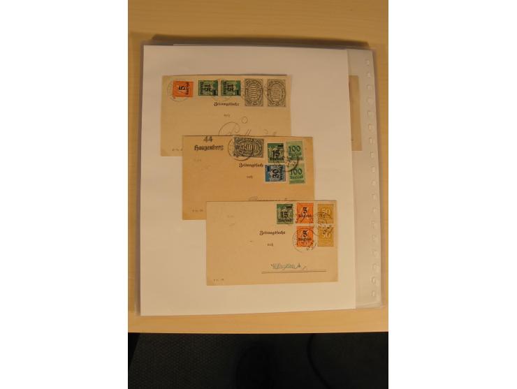 ZEITUNGSSACHEN: 1899/1925, 270 fast ausschließlich frankierte Belege, viele verschiedene Frankaturen, dabei Einzel- und Mehrf