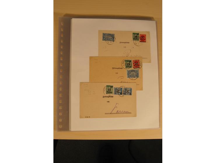 ZEITUNGSSACHEN: 1899/1925, 270 fast ausschließlich frankierte Belege, viele verschiedene Frankaturen, dabei Einzel- und Mehrf