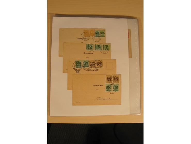ZEITUNGSSACHEN: 1899/1925, 270 fast ausschließlich frankierte Belege, viele verschiedene Frankaturen, dabei Einzel- und Mehrf