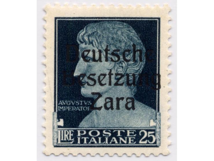25 Lire schwarzblau von Bogenfeld 3 mit der Abart "fehlender Oberbogen des B in Besetzung" in frischer, tadelloser postfrisch