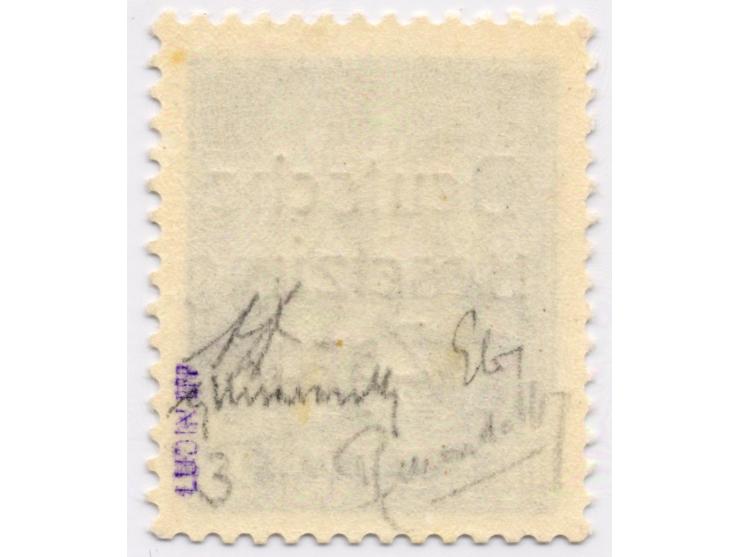 25 Lire schwarzblau von Bogenfeld 3 mit der Abart "fehlender Oberbogen des B in Besetzung" in frischer, tadelloser postfrisch