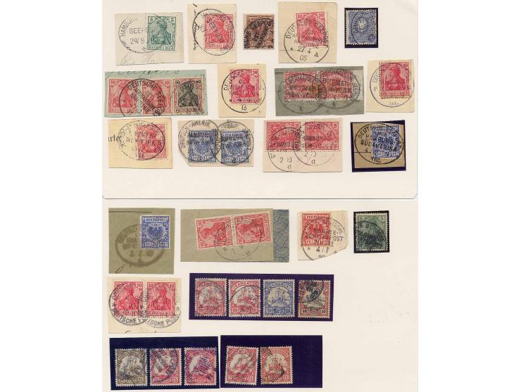 1899/1915, interessante Zusammenstellung mit meist hochwertigen Ausgaben, dabei DP Marokko mit I-VI ungebraucht und 58 M gest