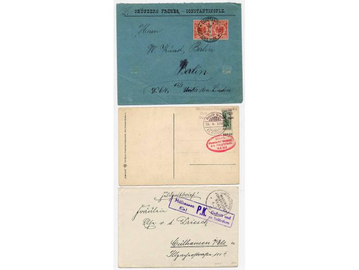 1899/1915, interessante Zusammenstellung mit meist hochwertigen Ausgaben, dabei DP Marokko mit I-VI ungebraucht und 58 M gest