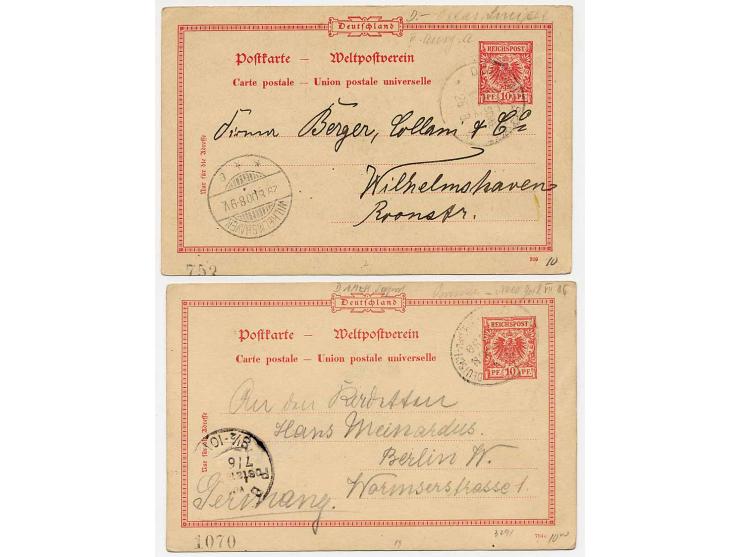 1899/1915, interessante Zusammenstellung mit meist hochwertigen Ausgaben, dabei DP Marokko mit I-VI ungebraucht und 58 M gest