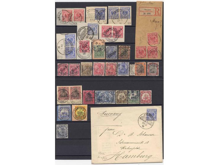 1888/1902, sehr interessante Zusammenstellung ab Vorläufer bis Petschili-Ausgaben mit vielen schönen Briefstücken, Farben, be