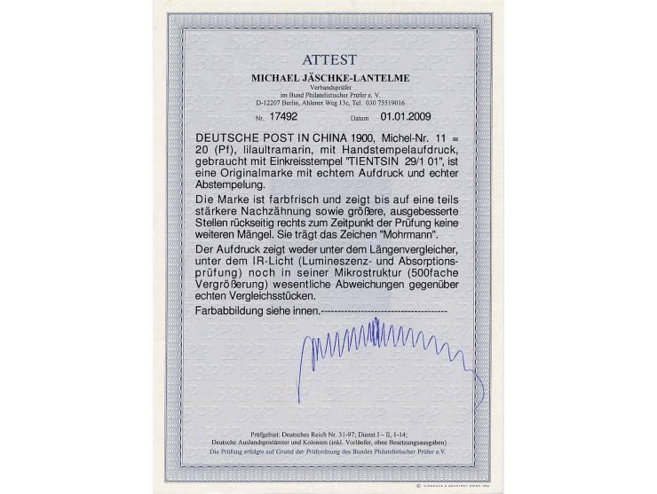 1888/1902, sehr interessante Zusammenstellung ab Vorläufer bis Petschili-Ausgaben mit vielen schönen Briefstücken, Farben, be