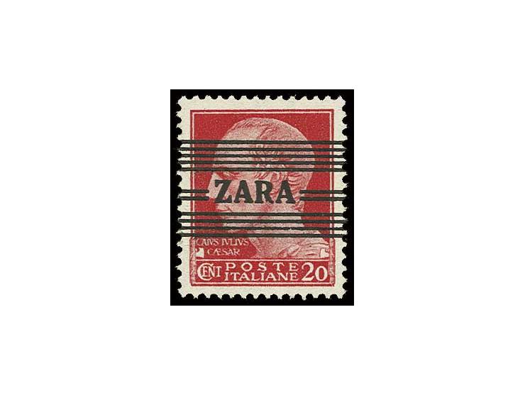 Probedruck 20 Centesemi mit Linien-Aufdruck "ZARA", postfrisch in tadelloser Erhaltung, zwei verschiedene Signaturen Ludin mi