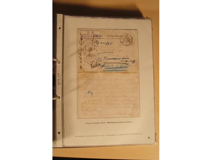 1890/1914 (ca.), umfangreiche Stempel- und postgeschichtliche Ausstellungssammlung mit über 200 Briefen und Karten sowie dive